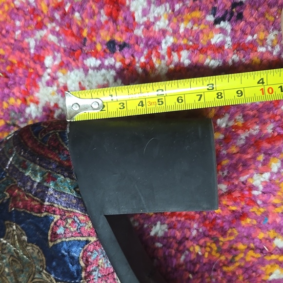 SOLD Velvet Metallic Paisley Gogo Boots Retro Vintage 90s 70s Style Toni Pons - Picture 8 of 12